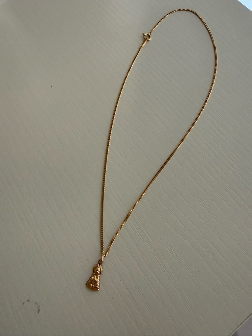 Solid 18k gold Buddha necklace